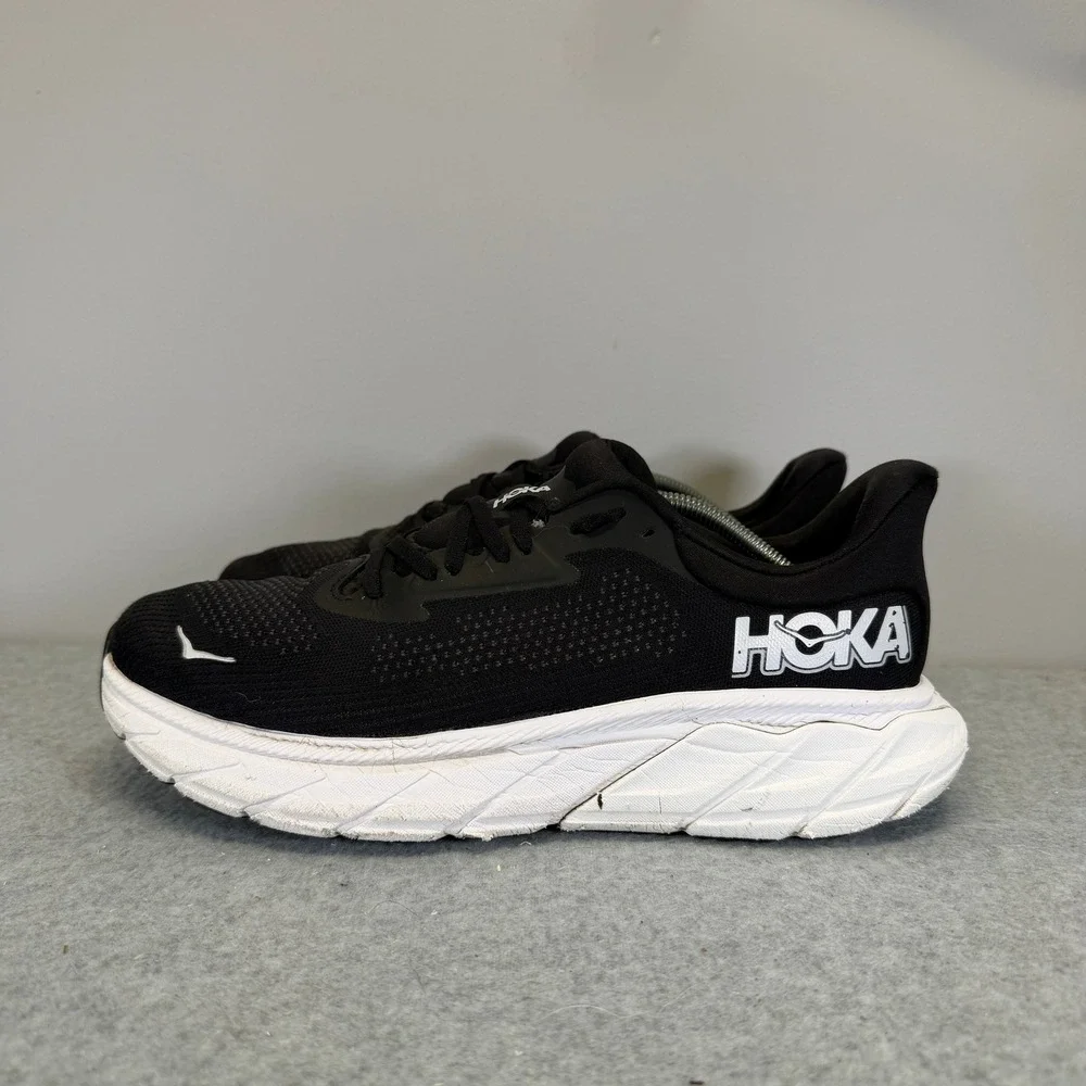 Hoka Arahi 7 Mens Shoes Size 9 Wide Black White Running Sneakers 1147870 BWHT